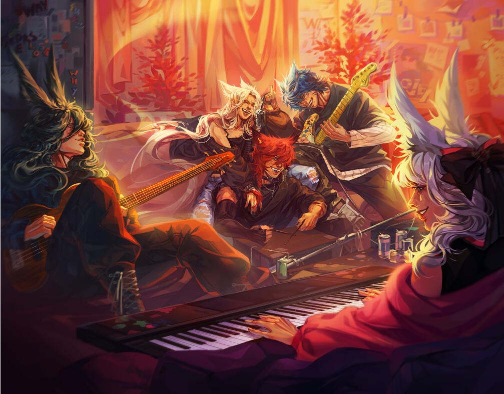 Band AU by @batcastle_